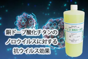 銅ドープ酸化チタンのノロウイルスに対する抗ウイルス効果