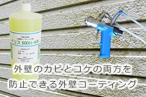 外壁のカビとコケの両方を防止できる外壁コーティング