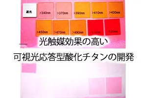 光触媒効果の高い可視光応答型酸化チタンの開発