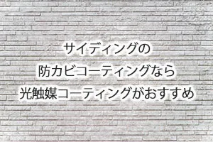 サイディングの防カビコーティングなら光触媒コーティングがおすすめ